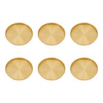 6pcs round serving trays, stainless steel table tray, gold decorative tray