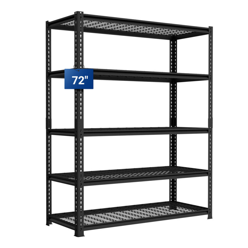 stoready 72" 5 tier garage shelving metal rack garage storage rack 3000 lbs