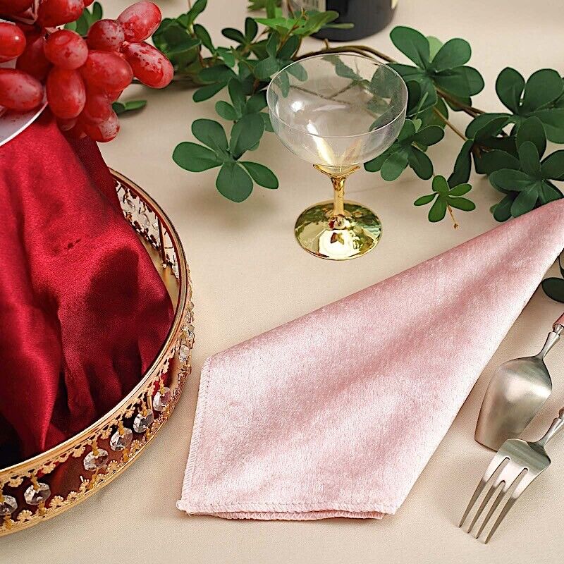 10 pcs 20x20" premium velvet napkins wedding party table top decorations party
