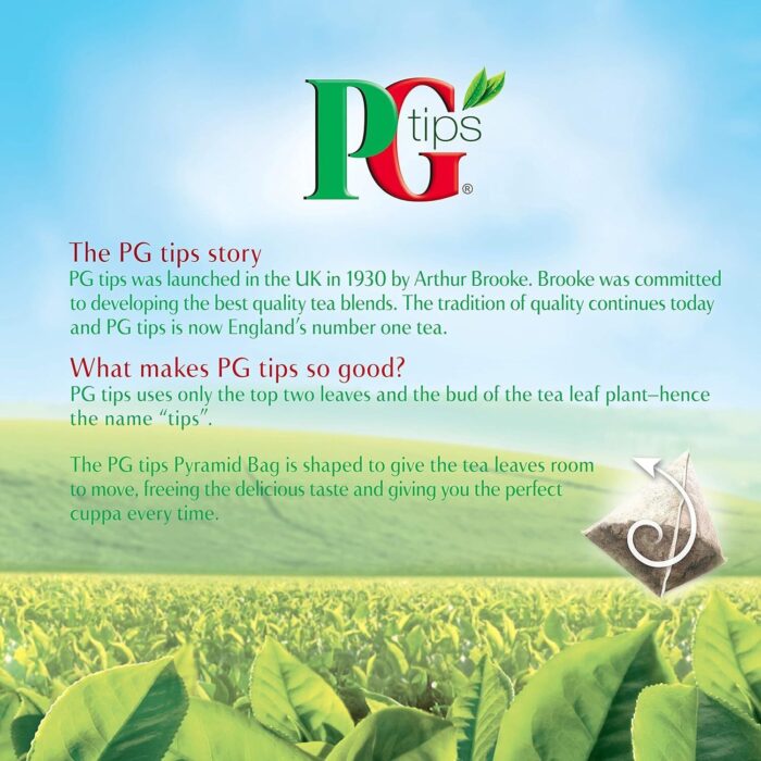 pg tips premium black tea, black tea pyramid bags, 40 ct