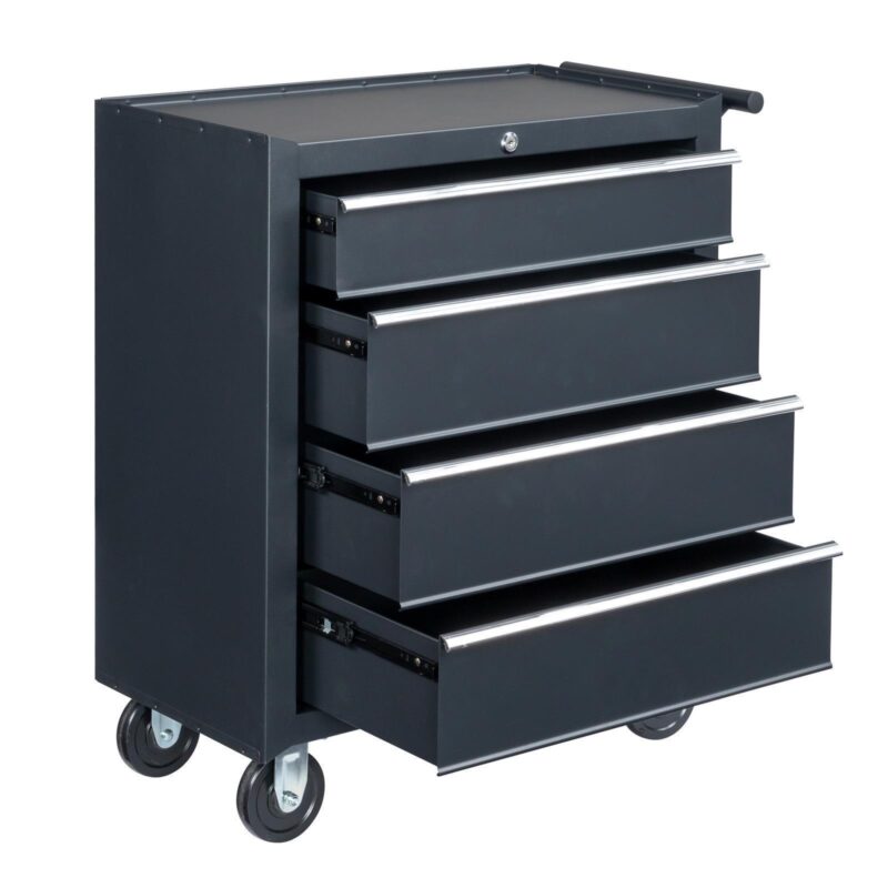 4 drawer rolling tool chest with lock & key tool storage cabinet for repair shop