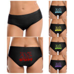 us women's letter printing panties naughty briefs lingerie funny bottoms thongs