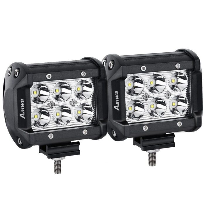 2x 4inch led work light pods spot fog driving cube offroad suv atv utv 4wd +wire