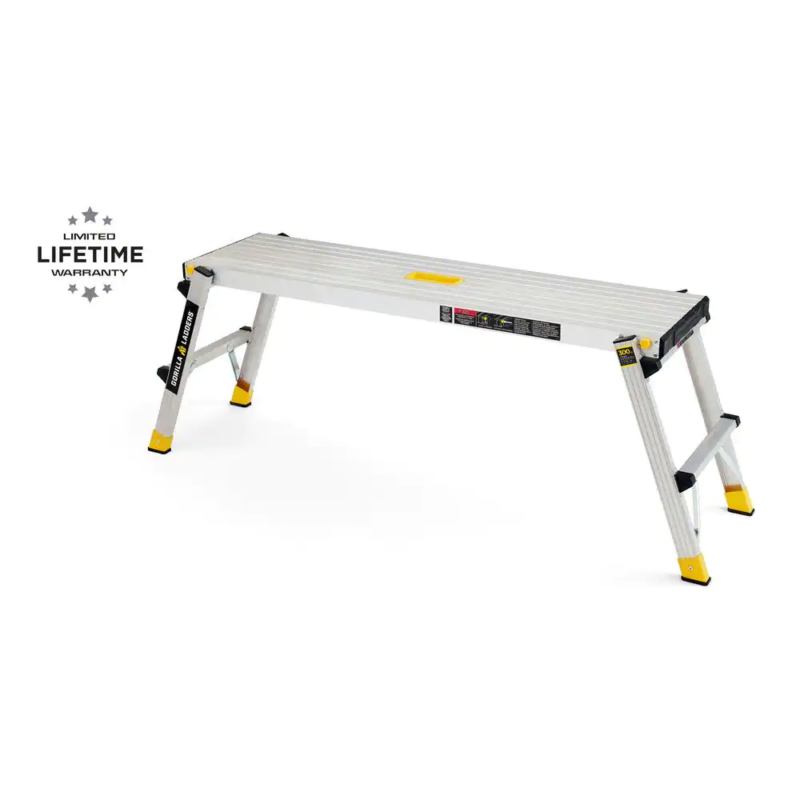 aluminum slim fold work platform 300 lbs. load capacity 47.25 in.x12 in.x20 in.