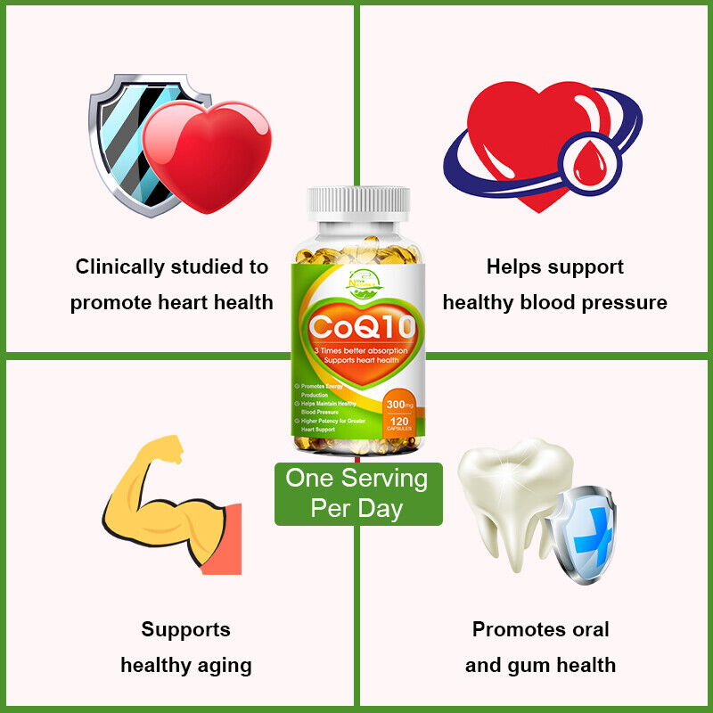 high absorption coq10 300mg cardiovascular heart health co q10 antioxidant