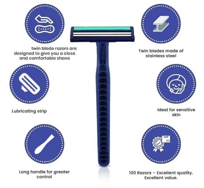 flash 2 blade disposable razors 150 pack home office tattoo hotel care facility