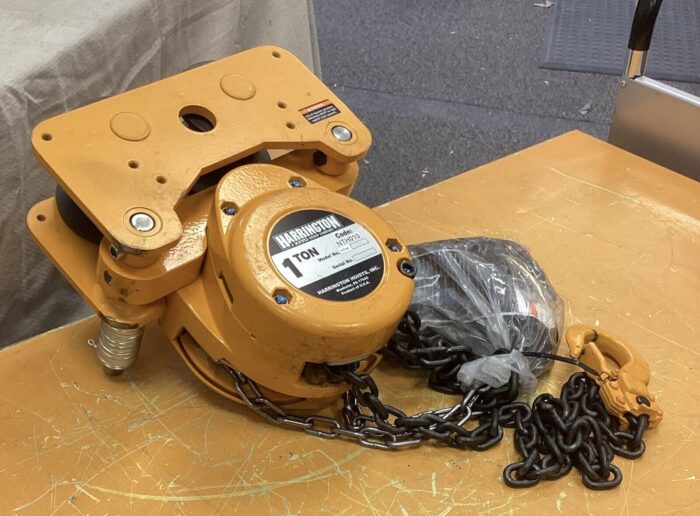 harrington nth010 10 manual chain hoist push trolley 2,000 lb lifting capability