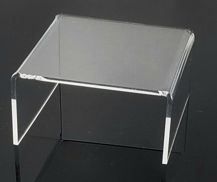 t'z tagz 3mm thick 2.5 inches high clear acrylic riser display stands pack of 12