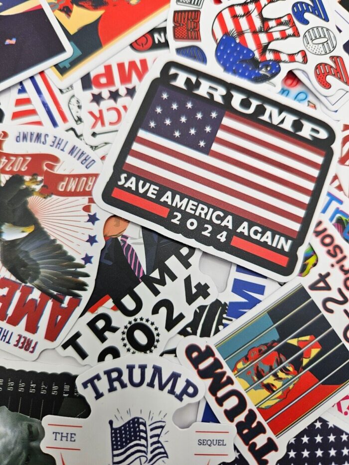 50 pcs donald trump president campaign stickers car bumper republican party usa