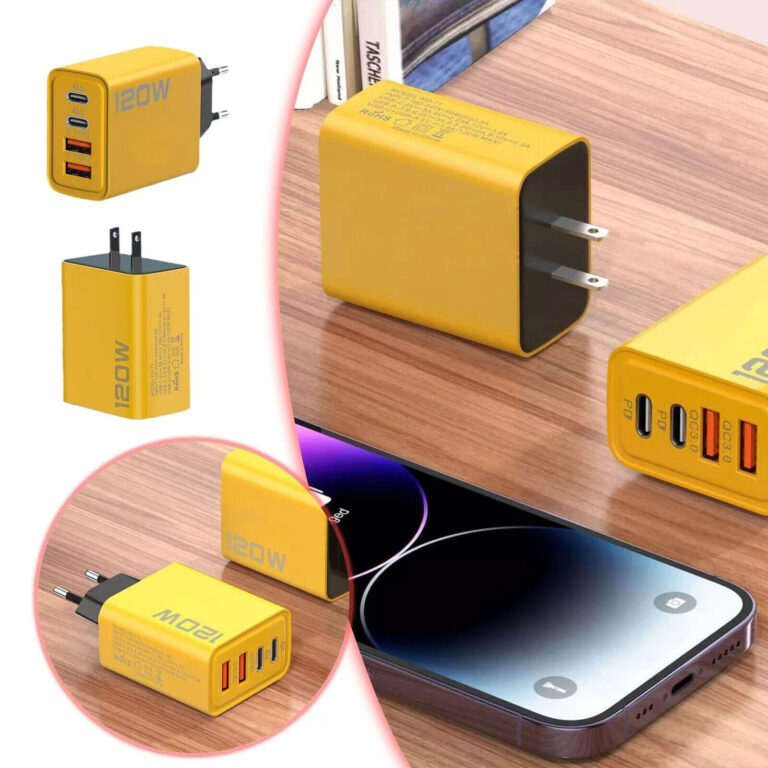 120w 4 port usb c fast wall charger block for all cell phone ipad lot
