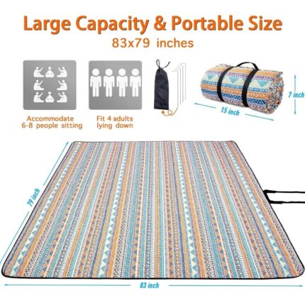 oversized picnic blanket orange soho beach blanket water proof 83???x79???
