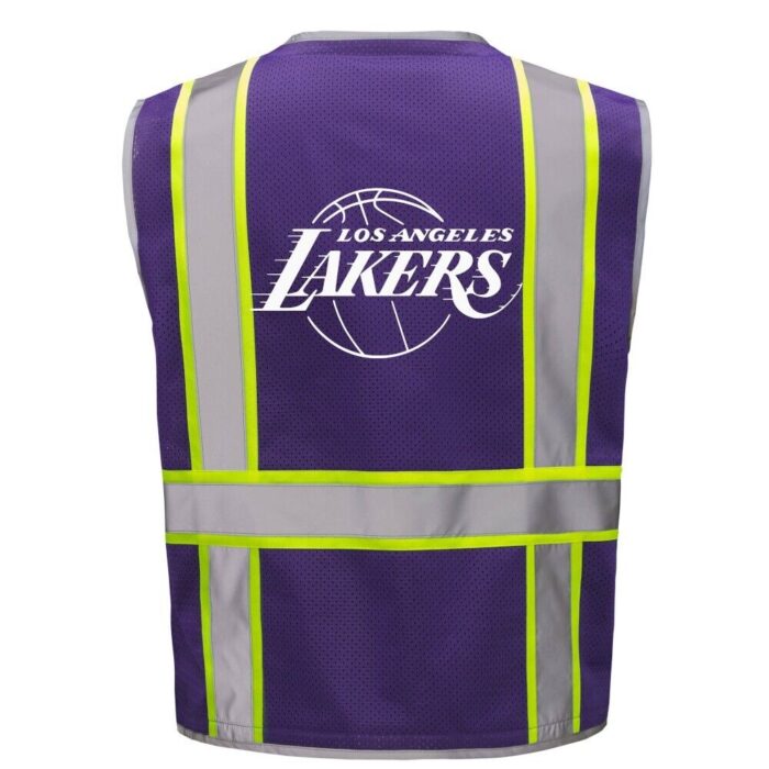 ????????la lakers work safety vest hi vis ppe w/reflective strip size m/l/xl/2xl 4xl