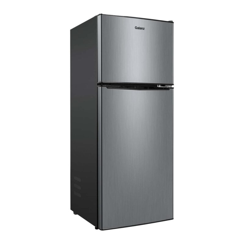 4.6. cu. ft. two door compact refrigerator with freezer reversible door 48" high