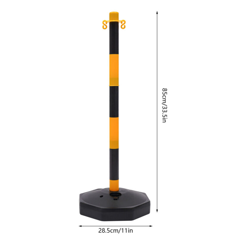 6 pack traffic safety bollard street stanchion construction parking barrier post