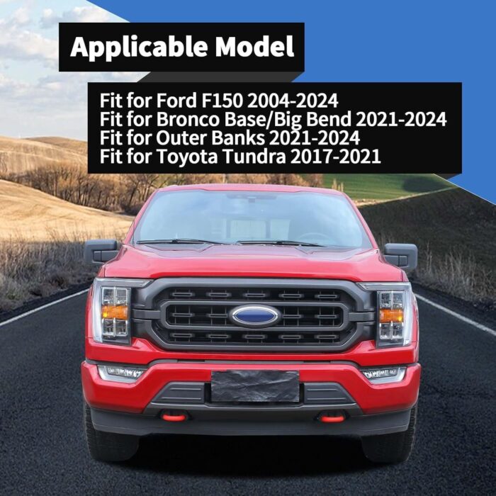 ????2pcs red d ring tow hook cover for ford f150 2004 2024 exterior accessories us