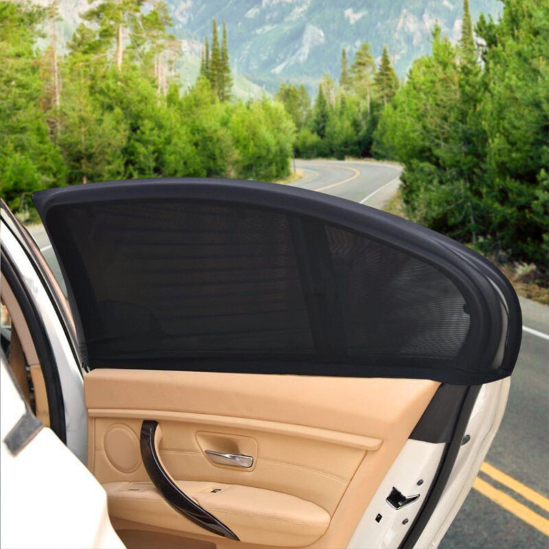 2 pack car window side screen sun mesh shade cover magnetic sunshade visor