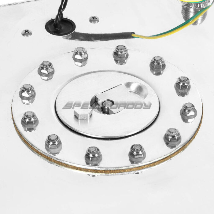 20 gallon/78l polished aluminum racing/drifting fuel cell tank+cap+level sender