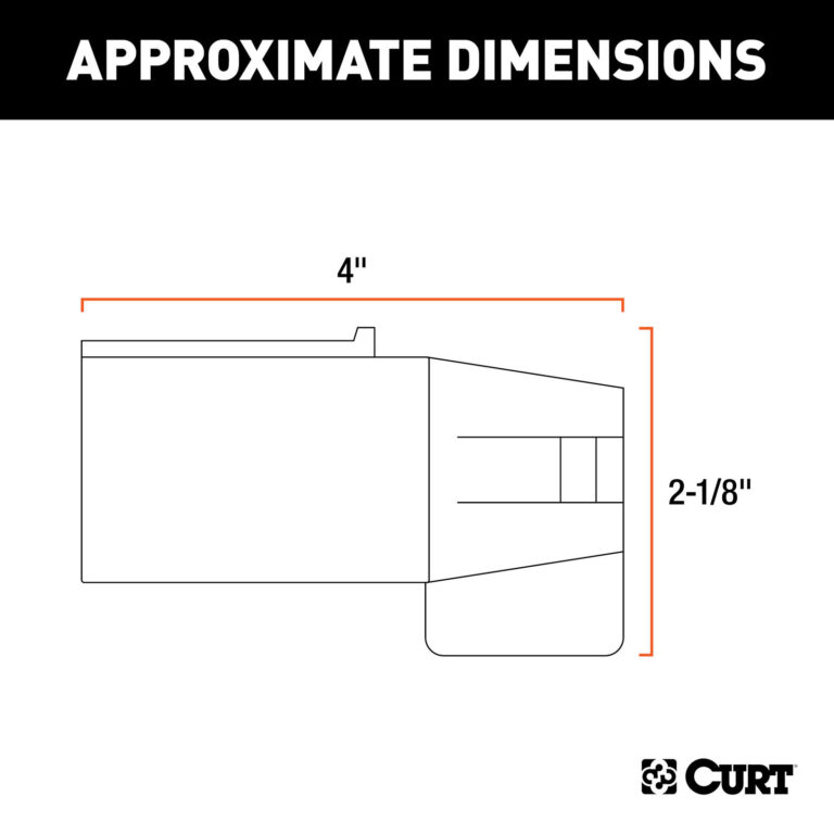 curt led electrical adapter (7 way rv blade vehicle to 4 or 5 way flat trailer)